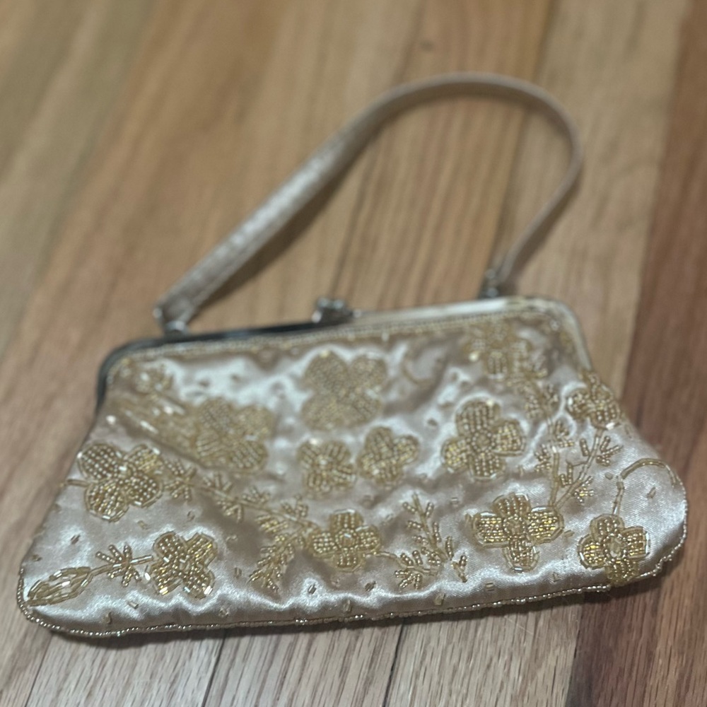 Satin Beaded clutch purse